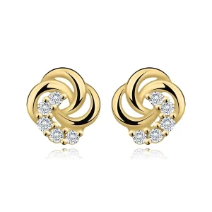 Virág alakú női arany fülbevaló